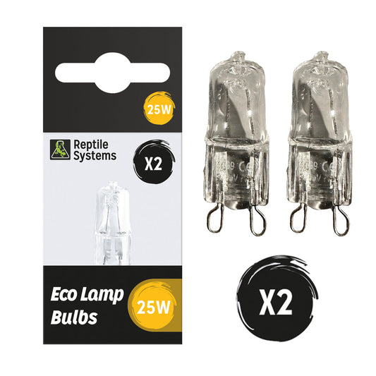 Reptile Systems 25 watt Eco Halogen Replacement bulb 2- Pack